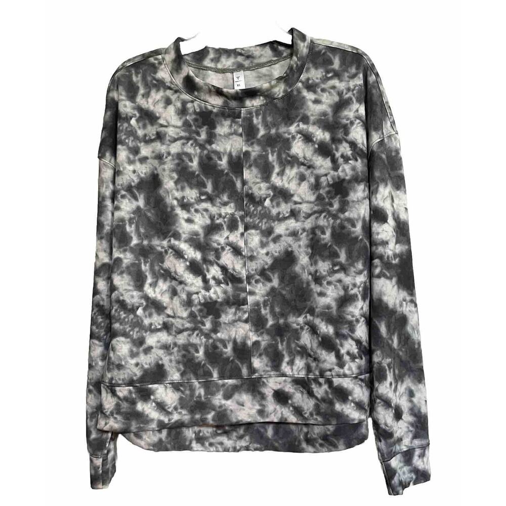 YogaSmoga Sweatshirt Crewneck‎ Pullover Tie Dye Cloud soft Womens XL